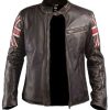 Buy Biker Vintage Brown Leather Jacket