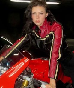 Shop Nicola Peltz Motorcycle Jacket