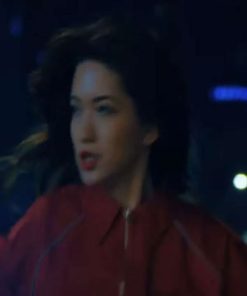 Buy Butterfly Reina Hardesty Satin red Jacket