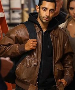 Shop Relay 2025 Riz Ahmed Brown Jacket