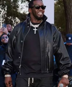 Shop Sean Diddy Leather Jacket