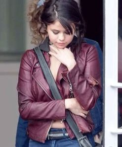 Buy Dot The Fundamentals of Caring Selena Gomez Maroon Leather Jacket