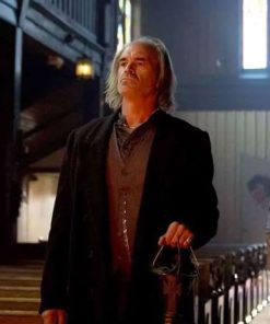Buy Steven Ogg Revival Black Wool Coat