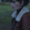 Shop Surface S02 Millie Brady Brown Shearling Jacket