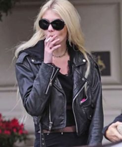 Shop Taylor Momsen Gossip Girl Black Leather Jacket