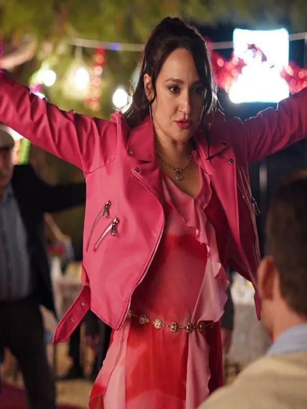 Shop Gupse Özay Platonic 2025 Pink Leather Jacket