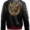 Shop Halloween Gothic Devil Bomber Leather Jacket