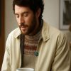 Shop Fred The Mastermind 2025 John Magaro Beige Jacket
