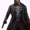 Buy Jon Bernthal Punisher Black Leather Coat