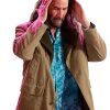 Shop Keanu Reeves Good Fortune 2025 Beige Coat
