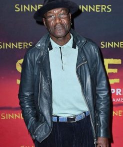 Buy Sinners 2025 Delroy Lindo Blue Leather Jacket