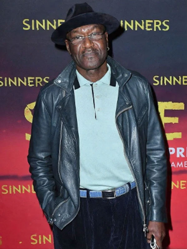 Buy Sinners 2025 Delroy Lindo Blue Leather Jacket