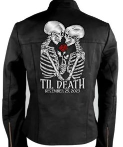 Shop Skeleton Til Death Leather Jacket