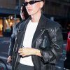 Shop Street Style Hailey Bieber Black Jacket