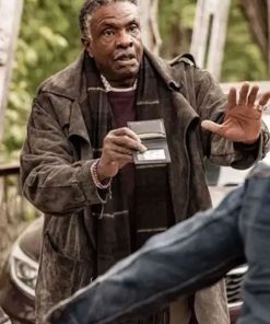 Buy The Lowdown 2025 Keith David Leather Coat