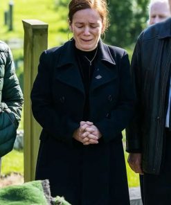 Shop Unforgivable Anna Friel Blue Trench Coat