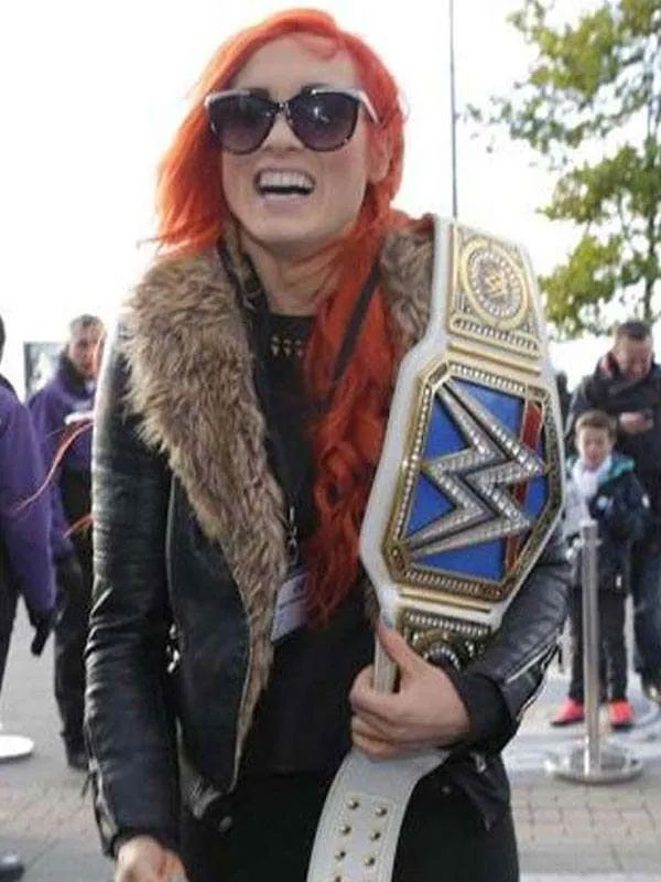 Buy Becky Lynch Shearling Leather Jacket