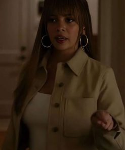 Buy Wild Cards S02 Vanessa Morgan Beige Cropped Jacket