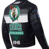 Shop Boston Celtics Black Moto Leather Jacket