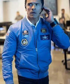 Shop 9-1-1 Tripp Houser Blue Bomber Jacket