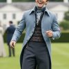 Shop Bridgerton Luke Thompson Blue Coat