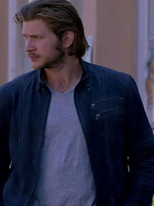 Buy Clayton Danvers Blue Suede Jacket