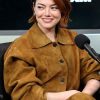 Shop Emma Stone Bugonia Press Tour Brown Jacket