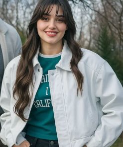 Shop Hande Erçel Reminder White Jacket