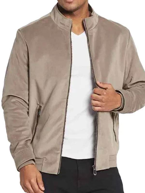 Shop Hotel Costiera S01 Jesse Williams Suede Jacket