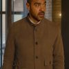 Shop Hotel Costiera S01 Daniel De Luca Brown Suede Jacket
