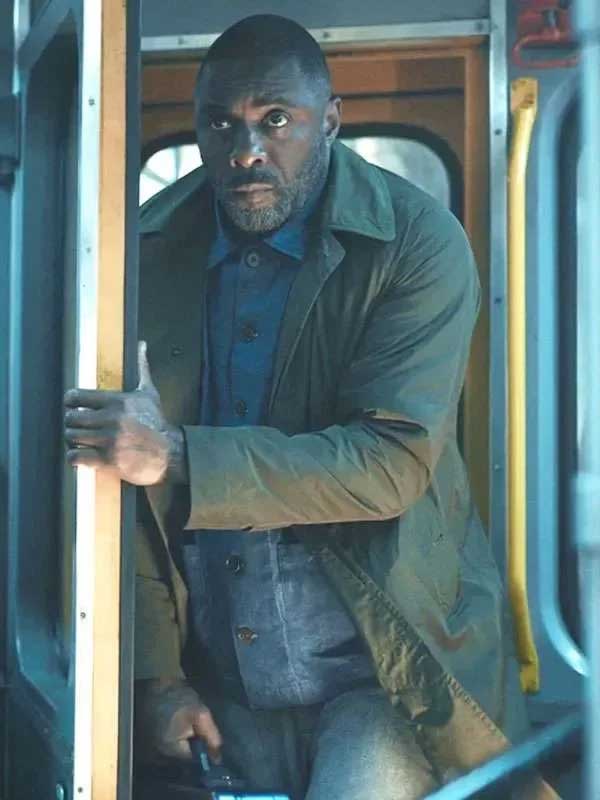 Shop Idris Elba Hijack Green Coat