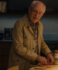 Shop Jim Broadbent Jay Kelly Beige Coat