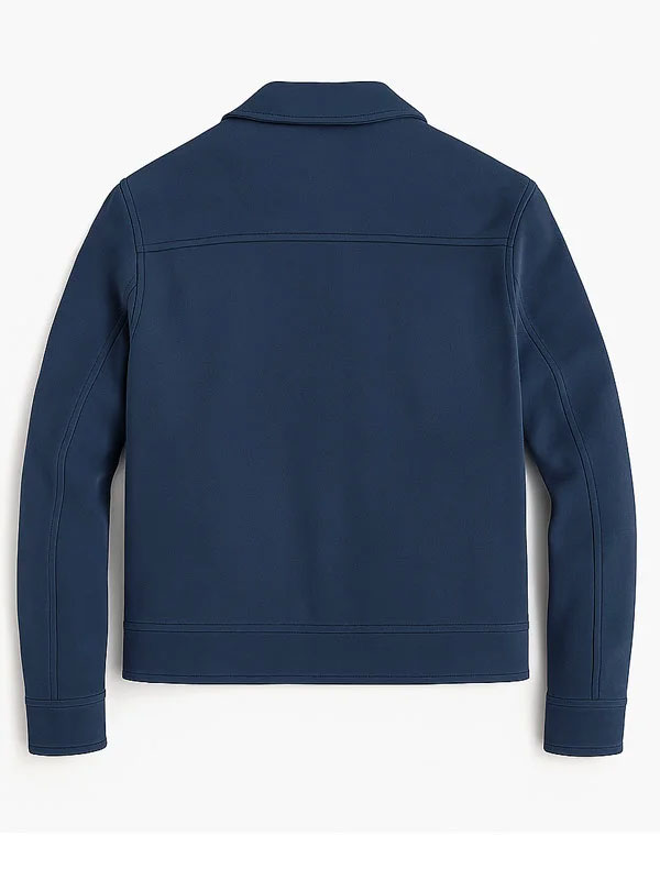 Shop Joseph Sikora Sherri Blue Suede Jacket