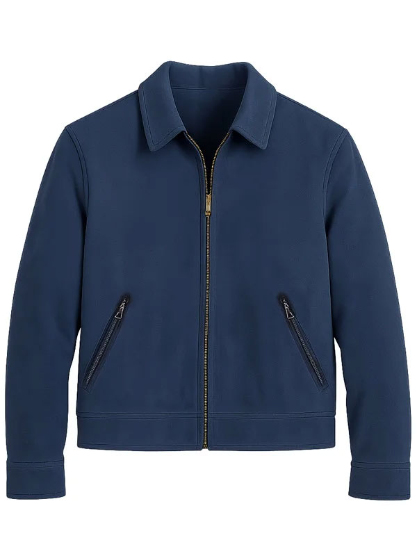 Shop Joseph Sikora Sherri Blue Suede Jacket