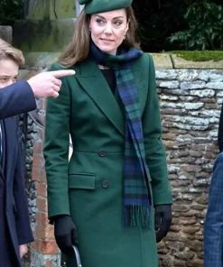 Buy Christmas Service Kate Middleton Green Wool Coat