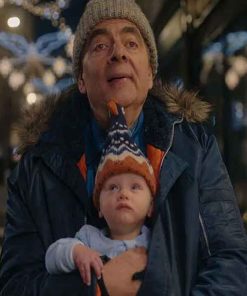 Shop Man vs Baby Trevor Bingley Blue Parka Jacket