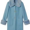 Buy Megan Stalter Too Much S01 Blue Wool Coat