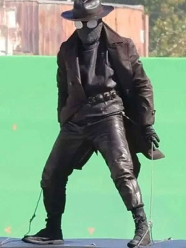 Shop Nicolas Cage Spider Noir Brown Leather Coat