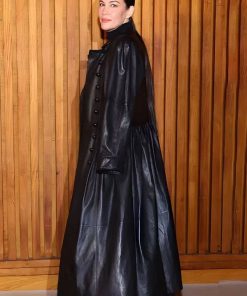 Shop Liv Tyler Black Leather Coat
