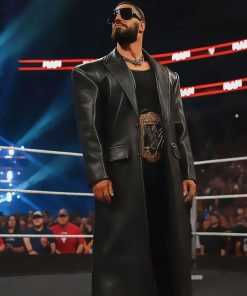 Seth Rollins 2025 Monday Night RAW Black Leather Coat