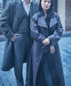 Shop Sophie Baek Bridgerton S04 Burgundy Coat