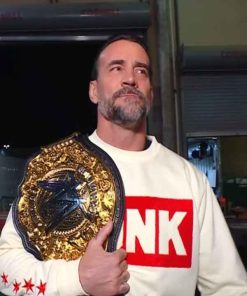 Shop CM Punk Raw World Heavyweight Champion White Sweatshirt
