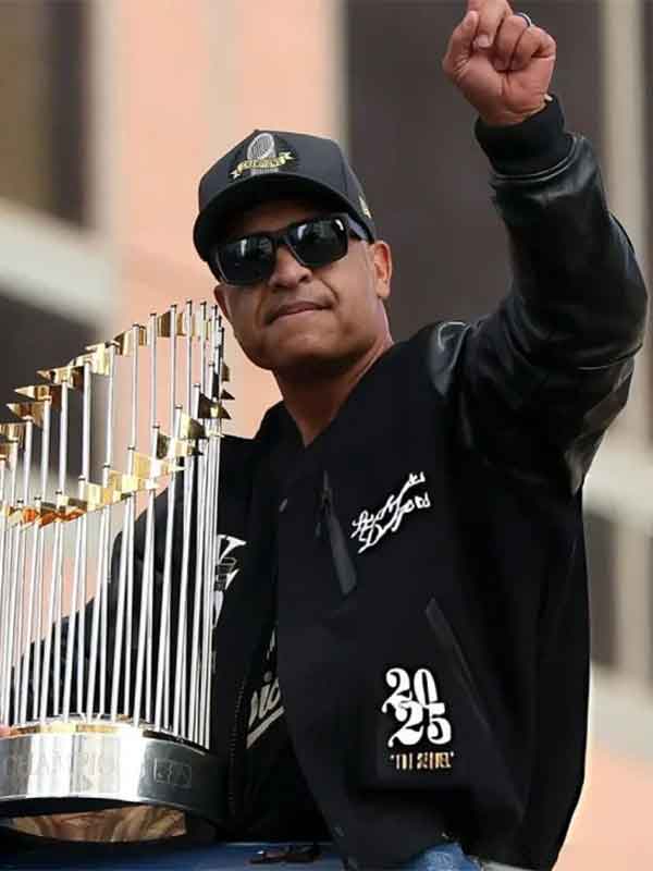 Shop Dave Roberts Dodgers World Series Black Jacket