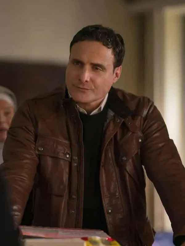Shop Dominic Fumusa Elsbeth S03 Brown Leather Jacket
