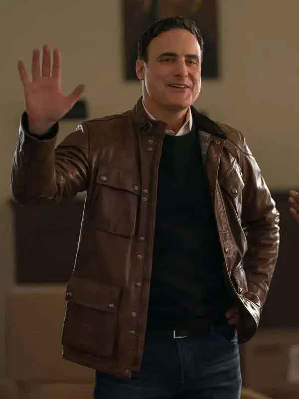 Shop Dominic Fumusa Elsbeth Brown Leather Jacket