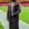 Shop Gunna X Monday Night Football Shearling Leather Coat