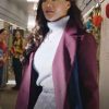 Shop Heather Hemmens The Snow Must Go On Maroon Wool Coat