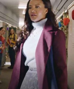 Shop Heather Hemmens The Snow Must Go On Maroon Wool Coat