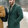 Shop Kevin Jonas A Very Jonas Christmas Movie 2025 Green Wool Coat