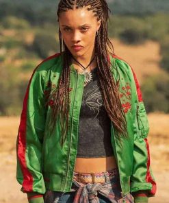 Shop Meréana Tomlinson The Iris Affair Green Jacket